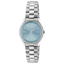 Gucci Ure*29 mm rustfrit stålkasse, blå skive, rustfrit stålarmbånd, kvarts bevægelse Grå