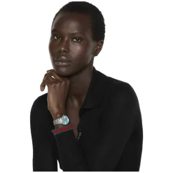 Gucci Ure*29 mm rustfrit stålkasse, blå skive, rustfrit stålarmbånd, kvarts bevægelse Grå