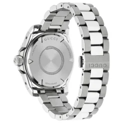 Gucci Ure*40 mm stålkasse, hvid urskive, bezel, stålarmbånd, skruekrone og kassebag Grå