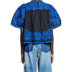 Sea NY Bluser & Skjorter*Agathe Applique Kortærmet Top Multifarvet