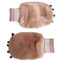 Dolce & Gabbana Handsker*Akryl Strikkede Handsker med Pelskant ved Håndleddet Brun