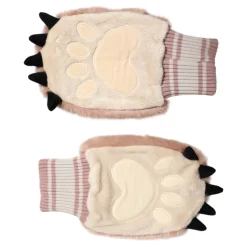 Dolce & Gabbana Handsker*Akryl Strikkede Handsker med Pelskant ved Håndleddet Brun