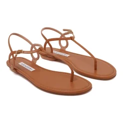 Aquazzura Sandaler*Almost Bare Sandal Flat Brun