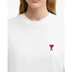 Ami Paris T-Shirts*Ami De Coeur T-Shirt Hvid
