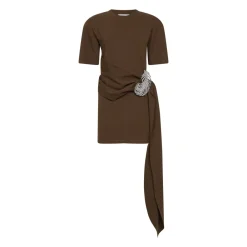 Giuseppe Di Morabito Kjoler*Asymmetrisk Draperet Kort Kjole Brun