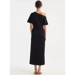 Róhe Kjoler*Asymmetrisk Strikkjole Sort