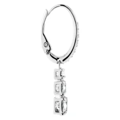 Swarovski Smykker*Attract Hoops Kvinder Rundskåret Hvid Rhodiumbelagt STILLA 5416155 Grå