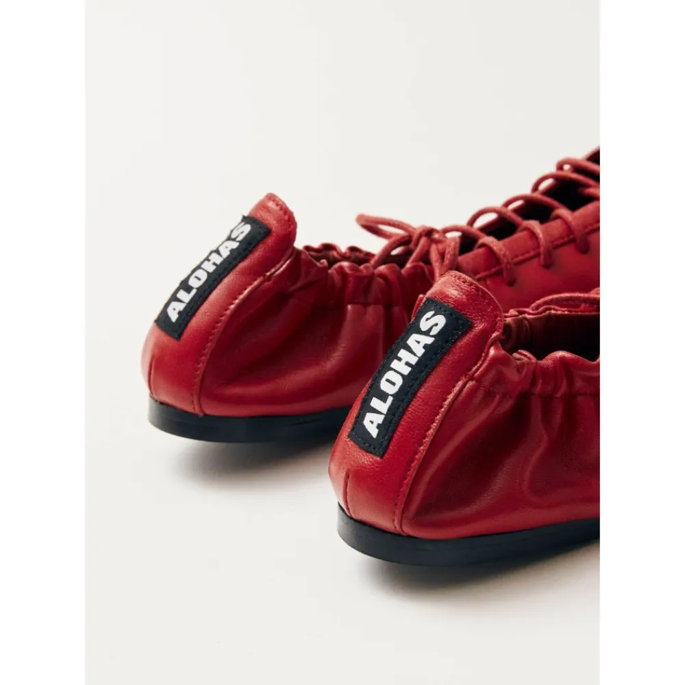 ALOHAS Ballerina Sko*Aureline e Læder Ballerinaer Rød