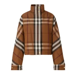 Burberry Jakker*Ayton Check Zip-Up Jakke Brun