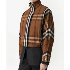 Burberry Jakker*Ayton Check Zip-Up Jakke Brun