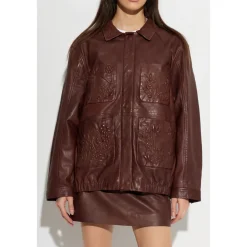 Munthe Jakker*Baram Læderjakke Brun