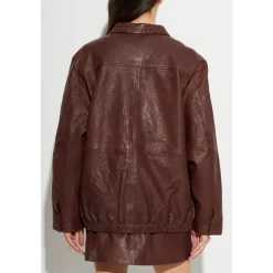 Munthe Jakker*Baram Læderjakke Brun