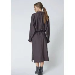 Co'Couture Kjoler*Batwing Kjole med Pinstripe Print Brun