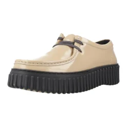 Clarks Snøresko*Bee Patent Snøresko Beige