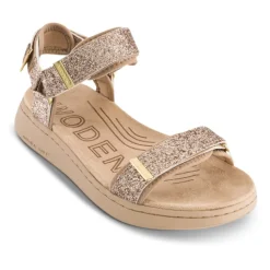 Woden Sandaler*Behagelige tekstilrem sandaler Beige