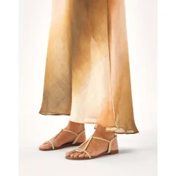 Kazar Sandaler*farvede sandaler dekoreret med flettet rem Beige