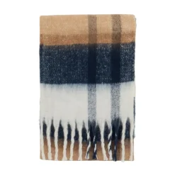 Barbour Tørklæder*Beige Stof Tørklæde med Frynser Multifarvet