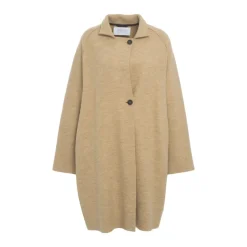 Harris Wharf London Frakker*Uldfrakke Elegant Knappelukning Beige
