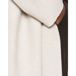 Harris Wharf London Frakker*Uldknapfrakke Høj Hals Beige