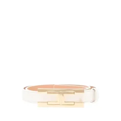 Elisabetta Franchi Bælter*Belt With Logo Hvid