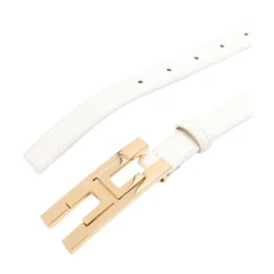 Elisabetta Franchi Bælter*Belt With Logo Hvid