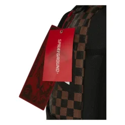 SPRAYGROUND Rygsække*Big Backpack Shark Check Embossed B8232 Brun