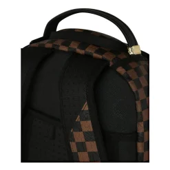 SPRAYGROUND Rygsække*Big Backpack Shark Check Embossed B8232 Brun