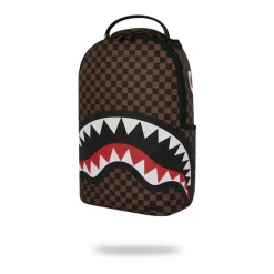 SPRAYGROUND Rygsække*Big Backpack Shark Check Embossed B8232 Brun