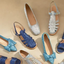 Angulus Sandaler*Glitter Sandal med Ankelrem Blå