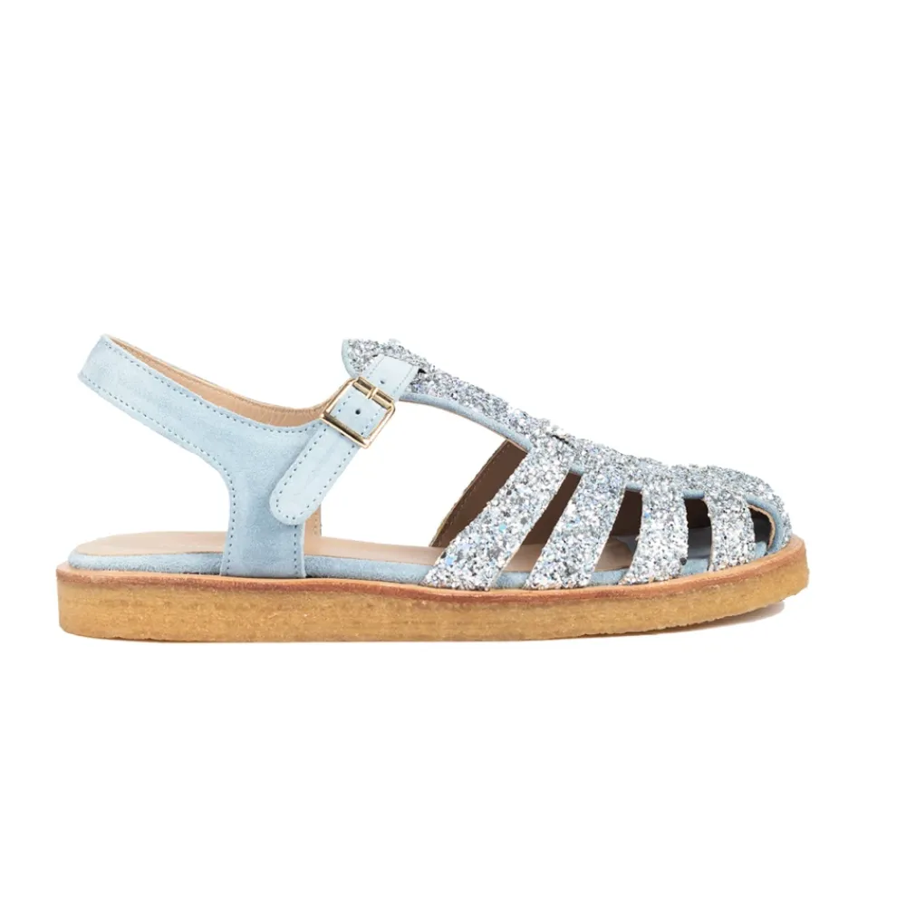 Angulus Sandaler*Glitter Sandal med Ankelrem Blå