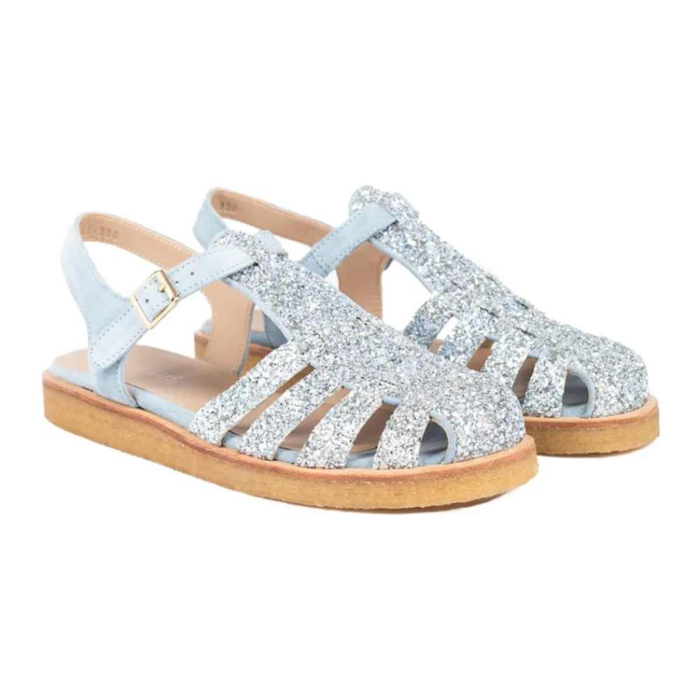 Angulus Sandaler*Glitter Sandal med Ankelrem Blå