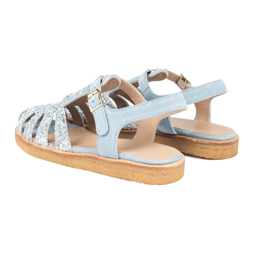 Angulus Sandaler*Glitter Sandal med Ankelrem Blå