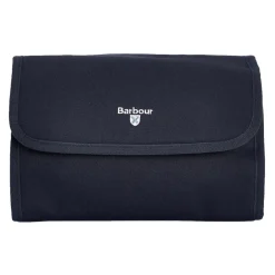 Barbour Clutch*Hængende Toilettaske med Tjekdetalje Blå