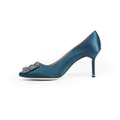 Manolo Blahnik Pumps|Stiletter*Krystal Stilet Hæl Sko Blå