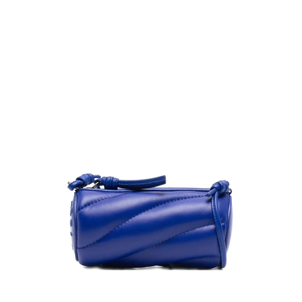 Fiorucci Bæltetasker*Quiltet Læder Crossbody Taske Blå