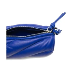 Fiorucci Bæltetasker*Quiltet Læder Crossbody Taske Blå