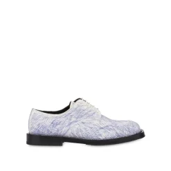 Moschino Snøresko*Blå Scribble Print Derby Sko Grå