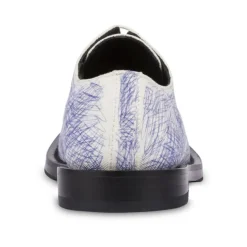 Moschino Snøresko*Blå Scribble Print Derby Sko Grå