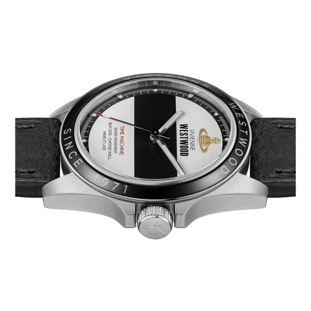 Vivienne Westwood Ure*Blackwall Quartz Ur Læderrem Sort