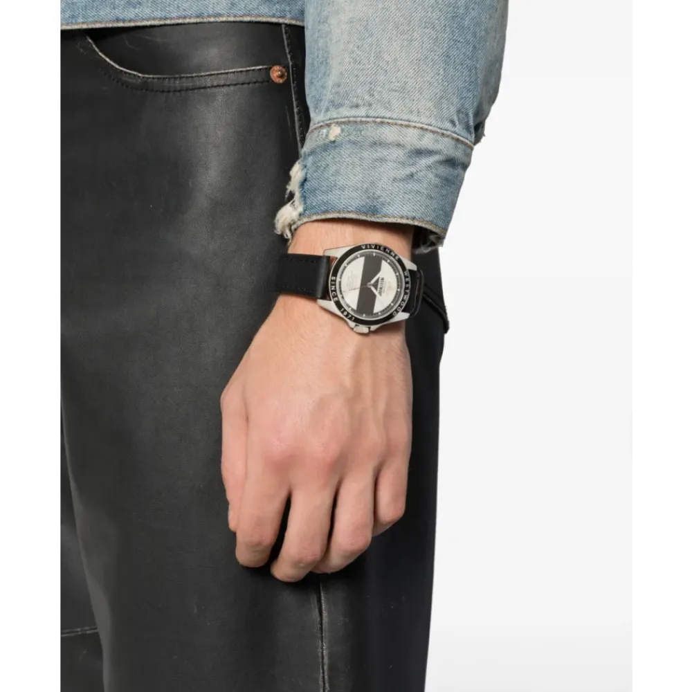 Vivienne Westwood Ure*Blackwall Quartz Ur Læderrem Sort