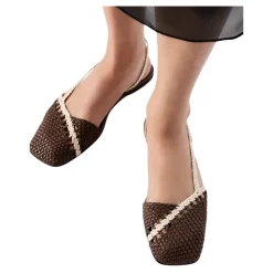 Hereu Ballerina Sko*Blød Lammeskinds Sandal Brun