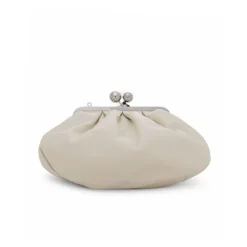 Weekend Max Mara Clutch*Blød læder skuldertaske med kæde Hvid