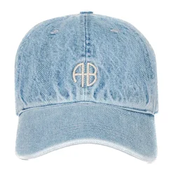 Anine Bing Huer & Kasketter*Bleached Blue Denim Kasket Blå
