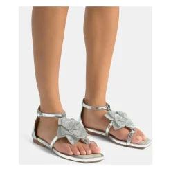 ALMA EN PENA Sandaler*Blomst flad sandal Grå