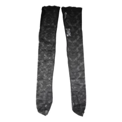 Dolce & Gabbana Handsker*Blomstret Blondehandsker Stilfulde Strømper Sort