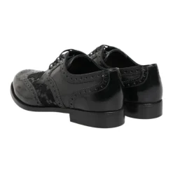 Dolce & Gabbana Snøresko*Blomstret Blonder Formelle Derby Sko Sort