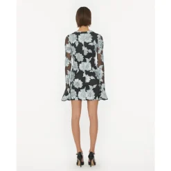 ROTATE Birger Christensen Kjoler*Blomstret Mesh Langærmet Mini Kjole Multifarvet