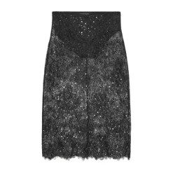 Birgitte Herskind Nederdele*Blomstret Mini Nederdel Sort