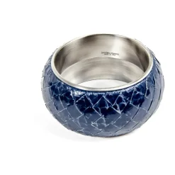 Bottega Veneta Smykker*t læder- og sølvarmbånd Blå