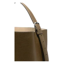 TotêMe Indkøbstasker*Bæltet Tote i Kornet Læder Brun